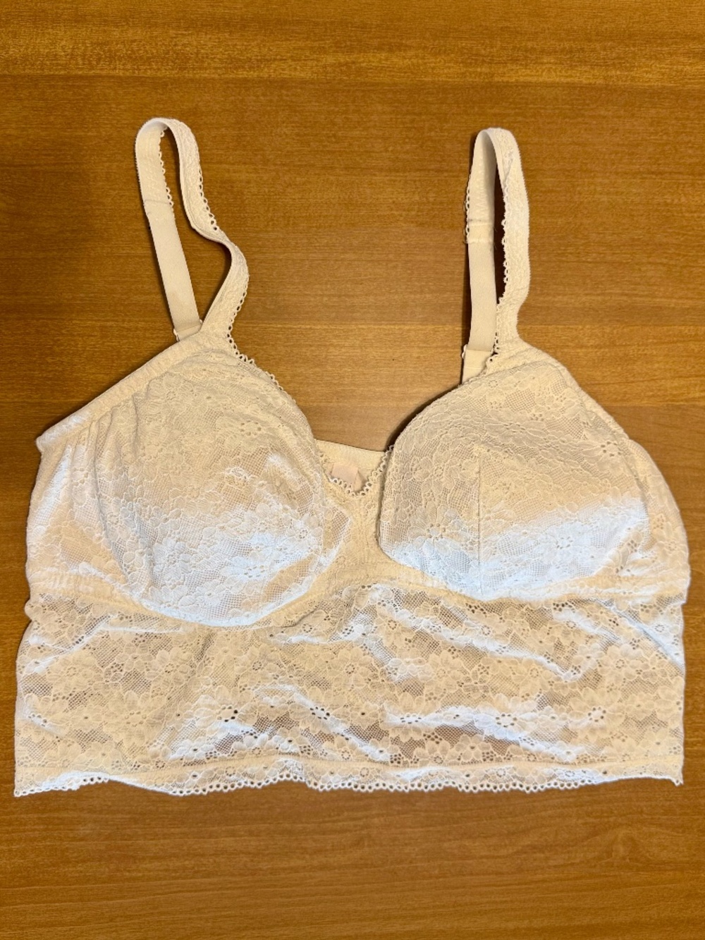 Auden XXL Cream Ivory Lace Bralette Camisole